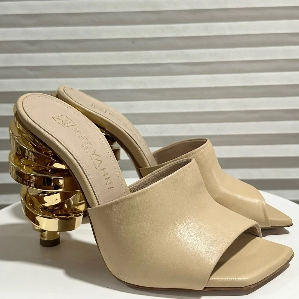 🌹KEEYAHRI🌸 Sarah Nappa Leather Sandals Size: 36 - Picture 6 of 16